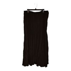 VTG Victor Costa  Skirt Lined Crushed Polyester Blend Black Crinkle Zip sz  XL